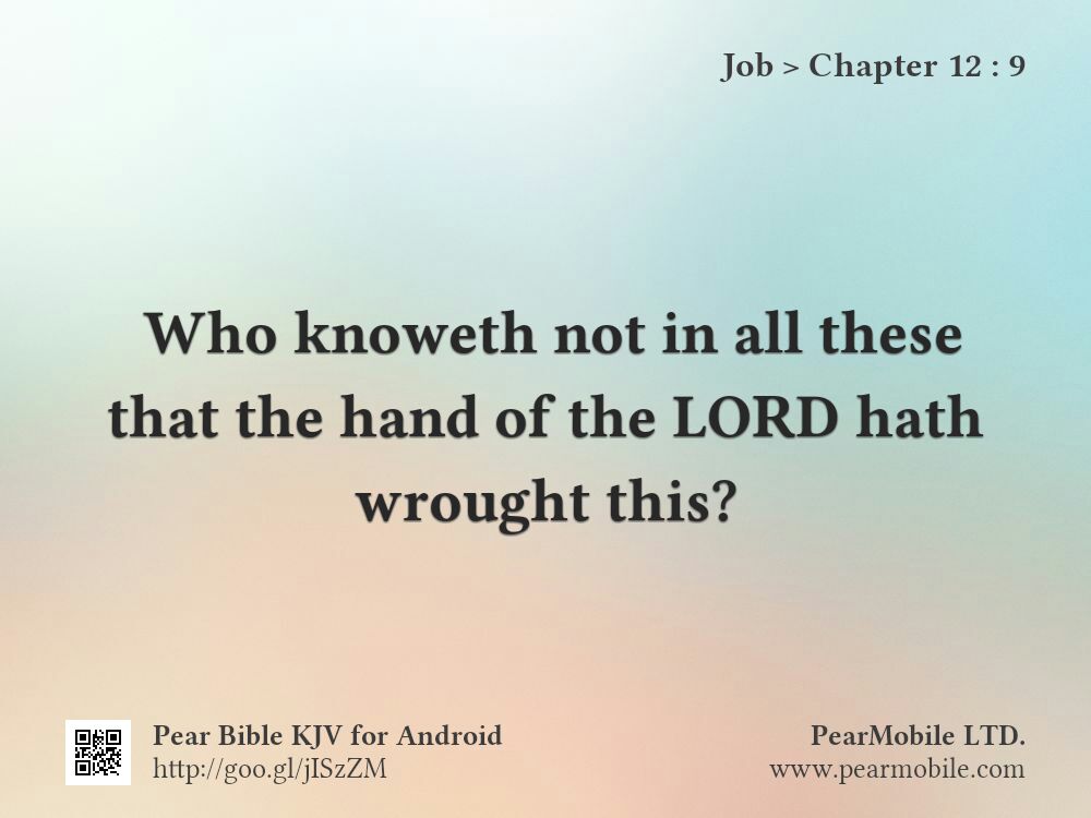 Job, Chapter 12:9